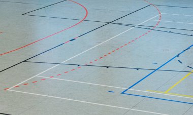 Basketbol salonu zemin bir spor salonunda