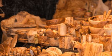 Ahşap mutfak aksesuarları durak Noel Market Hamburg