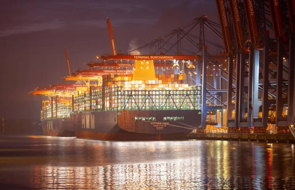 Hamburg Duitsland November 2020 Containerterminal Eurogate Burchardkai Hamburg Laden Lossen — Stockfoto