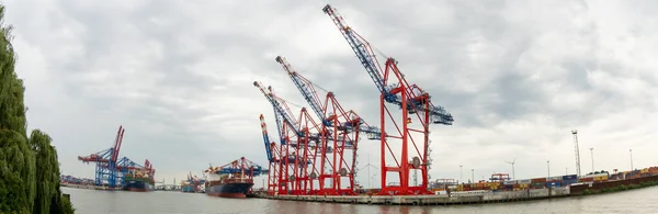 Hamburg Duitsland Augustus 2020 Containerterminal Eurogate Burchardkai Hamburg Laden Lossen — Stockfoto