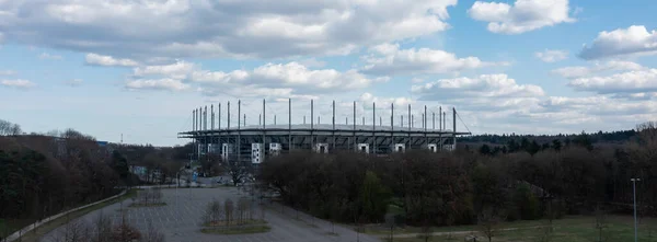 Volksparkstadion Από Γερμανική Ποδοσφαιρική Ομάδα Hamburger Λογότυπο Της Ομάδας Hsv — Φωτογραφία Αρχείου