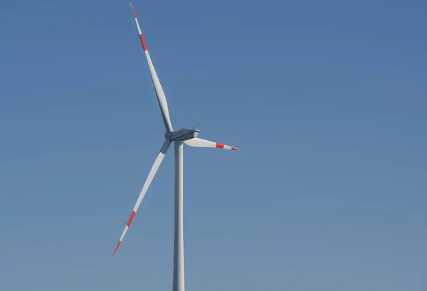 Expansão Turbina Eólica Terra Costa Alemã Mar Norte — Fotografia de Stock