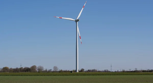 Espansione Delle Turbine Eoliche Onshore Sulla Costa Tedesca Del Mare — Foto Stock