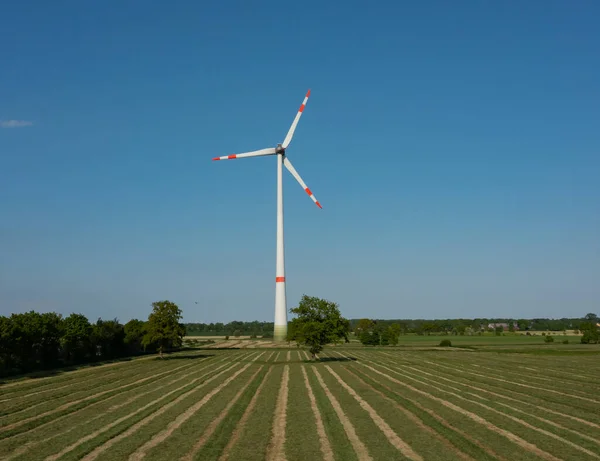 Turbina Wiatrowa Lądowa Średnicy Wirnika 101 Metrów — Zdjęcie stockowe