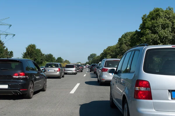 Ingorgo stradale in autostrada — Foto Stock