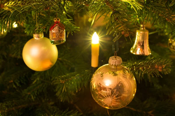 Christmas ball on Christmas tree — Stock Photo, Image