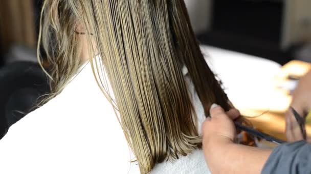 Підстрижені волосся — стокове відео