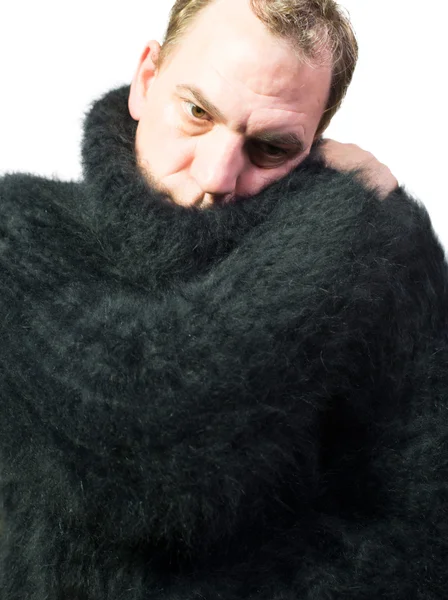 Man dragen een trui angora — Stockfoto