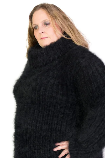 Turtleneck Angora Sweater — Stock Photo, Image