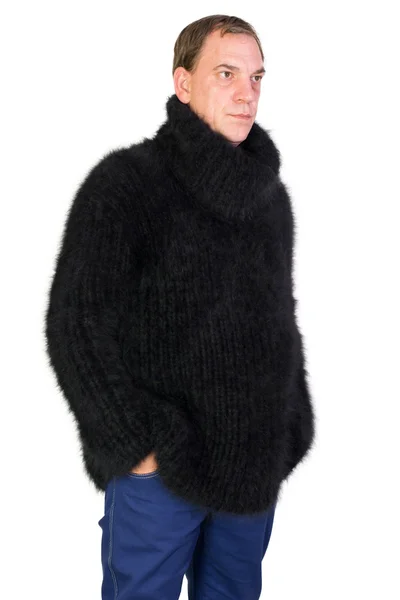 Maglione Angora collo alto — Foto Stock