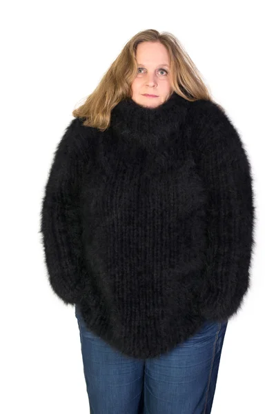 タートルネックのアンゴラ セーター — ストック写真