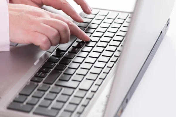 Business woman working with laptop — Stock Photo, Image