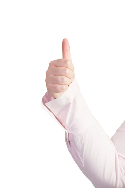Business woman pointing at something — Stock Photo, Image