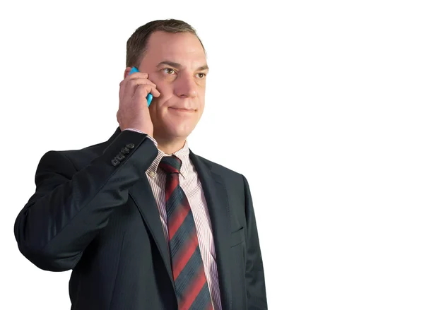 Geschäftsmann mit Telefon — Stockfoto