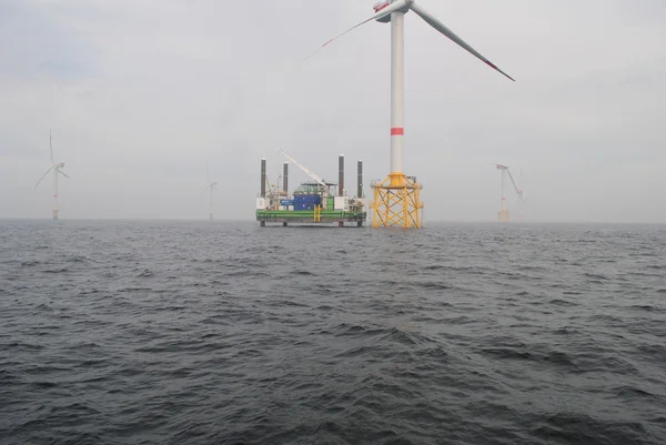 Offshore windpark — Stockfoto