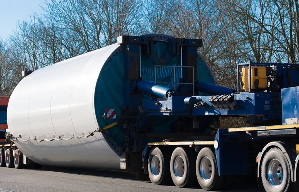 Heavy transport Wind turbine transportation — Stock Photo, Image