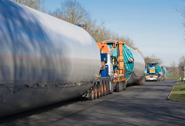 Heavy transport Wind turbine transportation — Stock Photo, Image