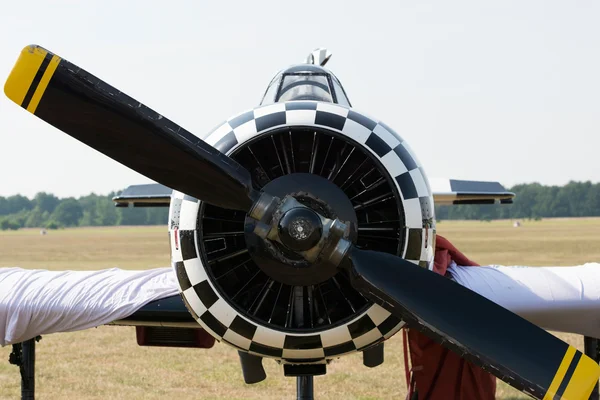 Propeller of an airplane engine — Stock Photo, Image