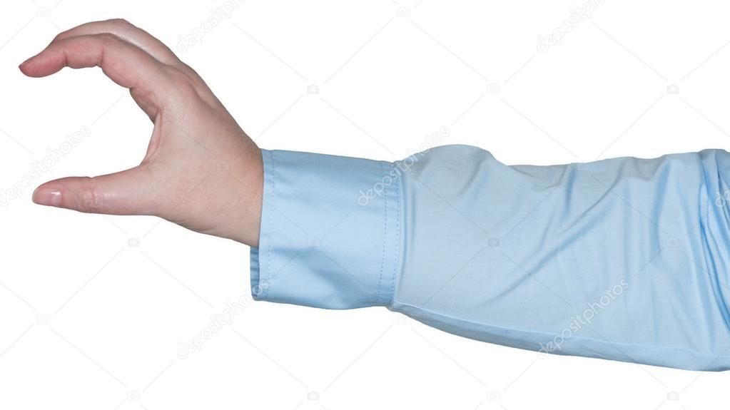 woman's arm showing a gesture