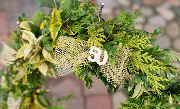 Hochzeitskranz aus großem Herzen — Stockfoto