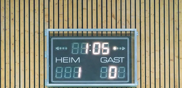 Scoreboard Handball Hall — Stock Photo, Image