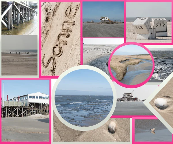 Sankt Peter-Ording praia — Fotografia de Stock