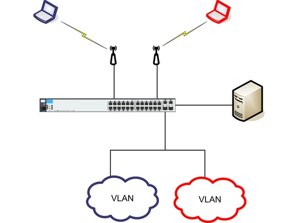 Network Diagram Illustration — Stock Photo, Image