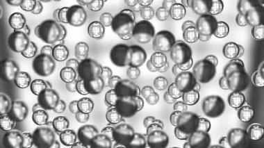 Temiz su damlalarının 4k videosu beyaz arkaplanda izole edildi.