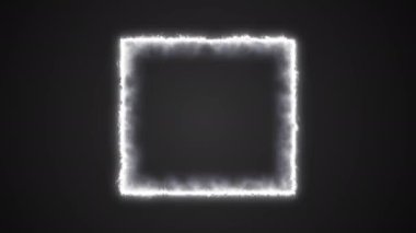 Neon ışıklarının parlayan kare tünelinin 4k videosu.