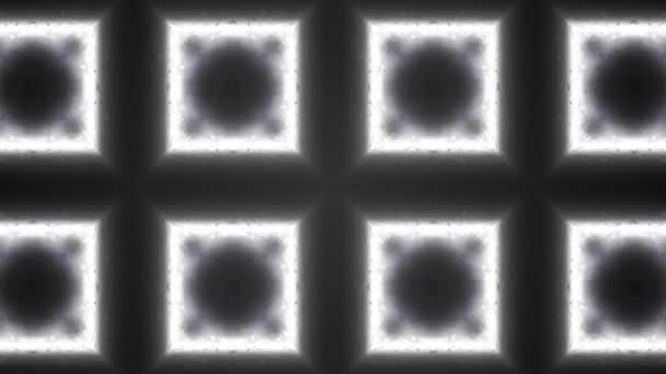 4k wideo z neonowymi monochromatycznymi kwadratami z przestrzenią do kopiowania. — Wideo stockowe