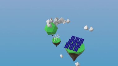 Parlak bir gelecek için küresel ısınma kaynaklarının 4k videosu.