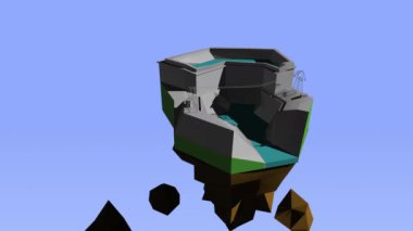 Düşük çokgen geometrik doğa adalarının 4k videosu.