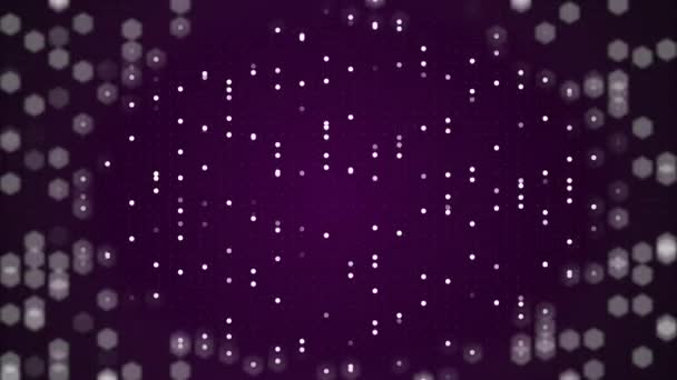 Fond abstrait violet avec bokeh en vidéo 4k. — Video