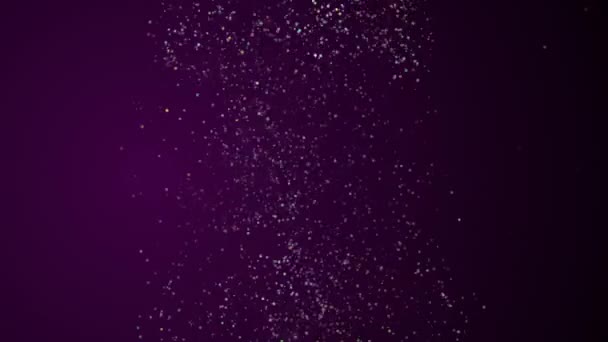 Fundo roxo com abstrato galáxia boke luzes de brilho em vídeo 4k. — Vídeo de Stock