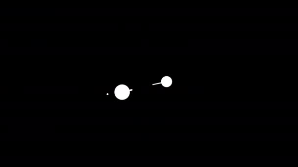 Fekete háttér pontok részecskék mozgásban. — Stock videók