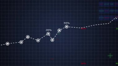 4k videosundaki sayıların oluşturduğu yaratıcı analitik şeması.