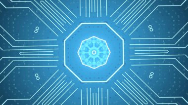 Mavi renkli teknolojik güvenlik sistemi arka planı.