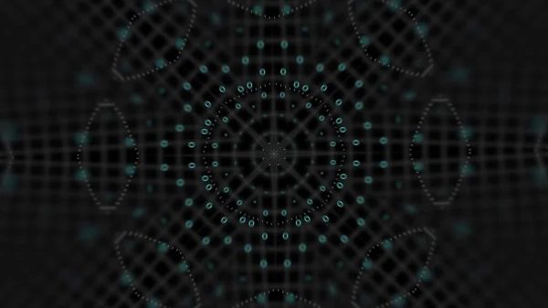 3D Illustration von schwarzem Hintergrund mit Kreistunnel. — Stockfoto