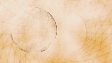 Parlak arkaplanda daire ve çizgilerin geometrik tünelinin 4k videosu.