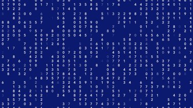 3d illüstrasyonunda mavi arkaplanda numaralar değiştiriliyor.