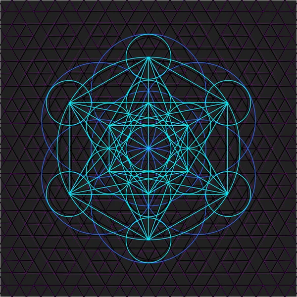 Metatron skizziert Samen des Lebens heilige Geometrie — Stockvektor