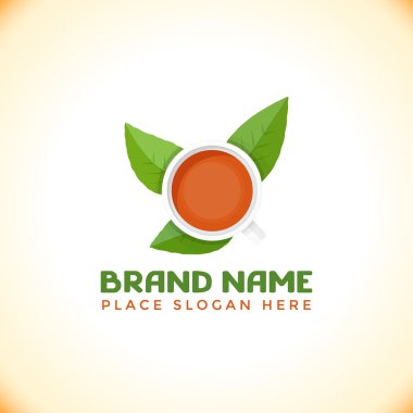renk düz çay logo templat