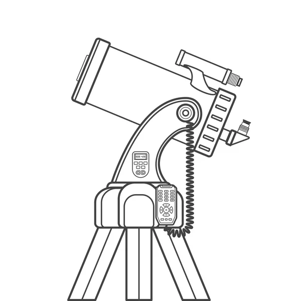 Vektorumriss katadioptrisches Teleskop illustratio — Stockvektor