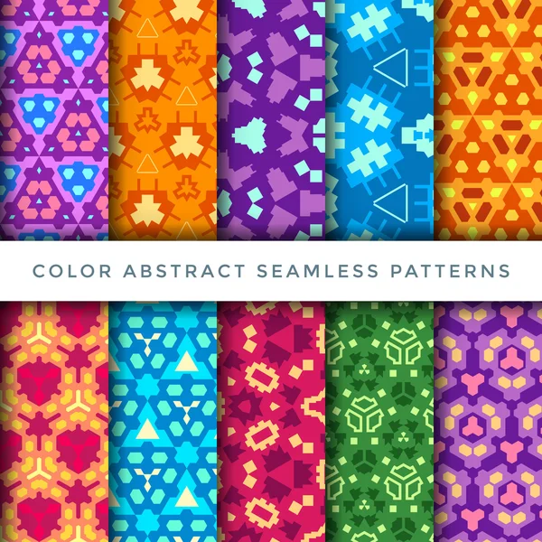 Color abstract seamless pattern se — Stock Vector