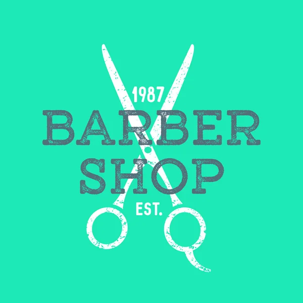 Color barbería letrero plantilla — Vector de stock