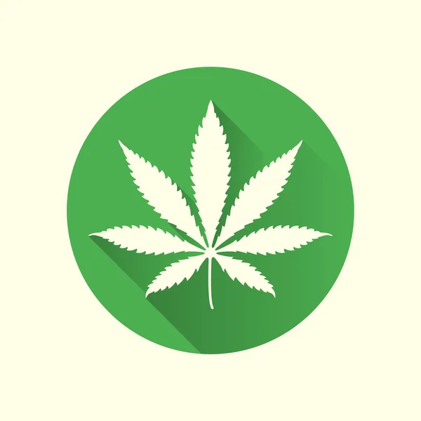 Cannabis marijuana plat icône design — Image vectorielle