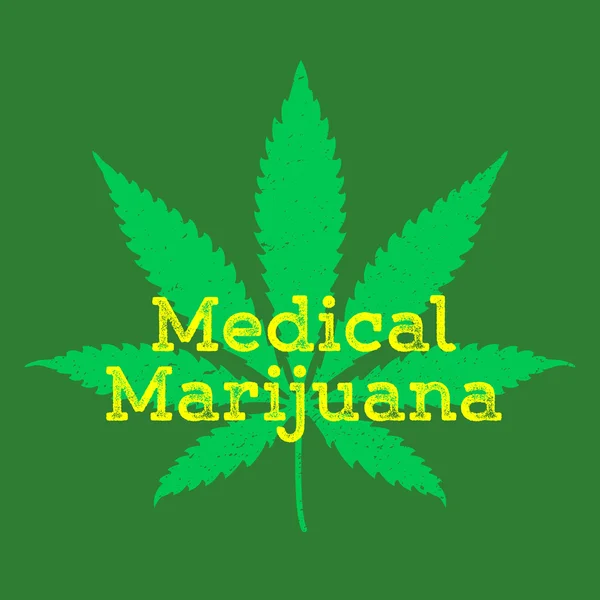 Lékařské marihuany marihuana abstraktní znak — Stockový vektor