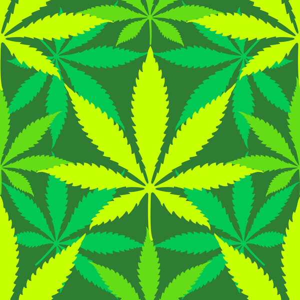 cannabis marijuana leaves seamless patter