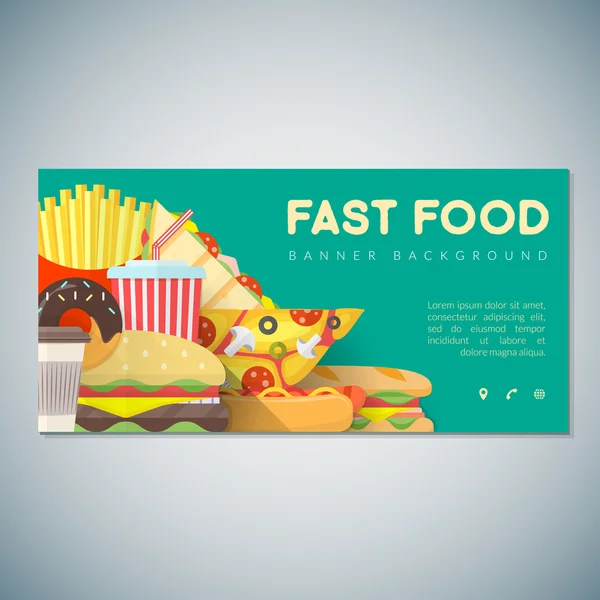 Fast food transparent tło templat — Wektor stockowy