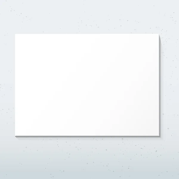 Cartel blanco horizontal mocku — Vector de stock